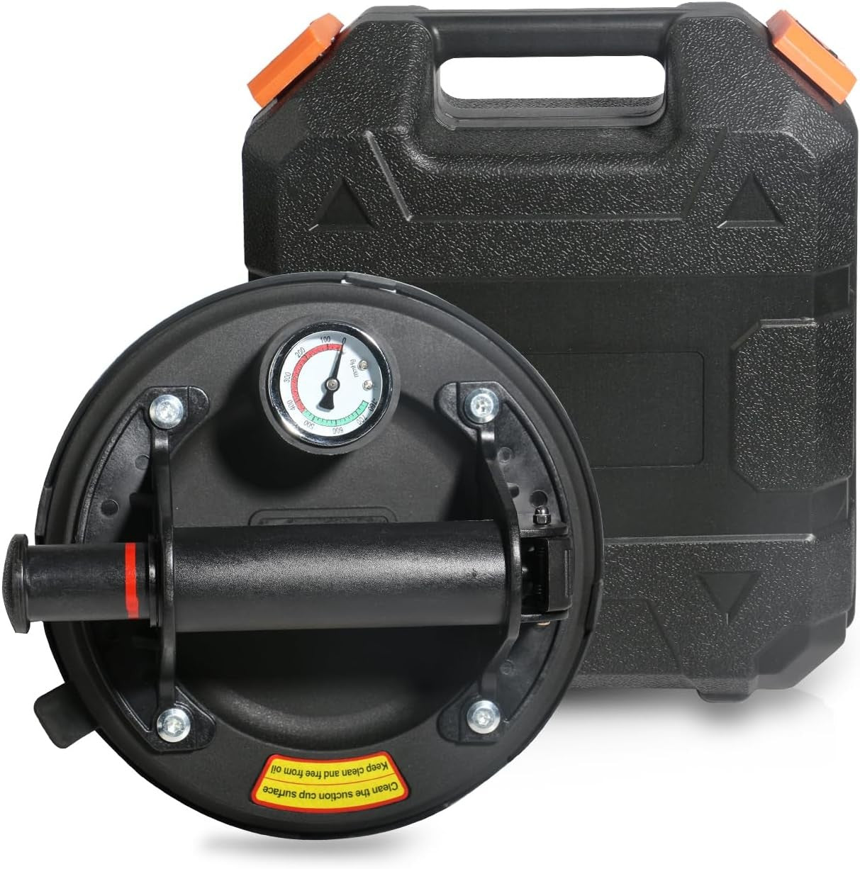 Heavy-Duty Vacuum Suction Cup with Pressure Gauge