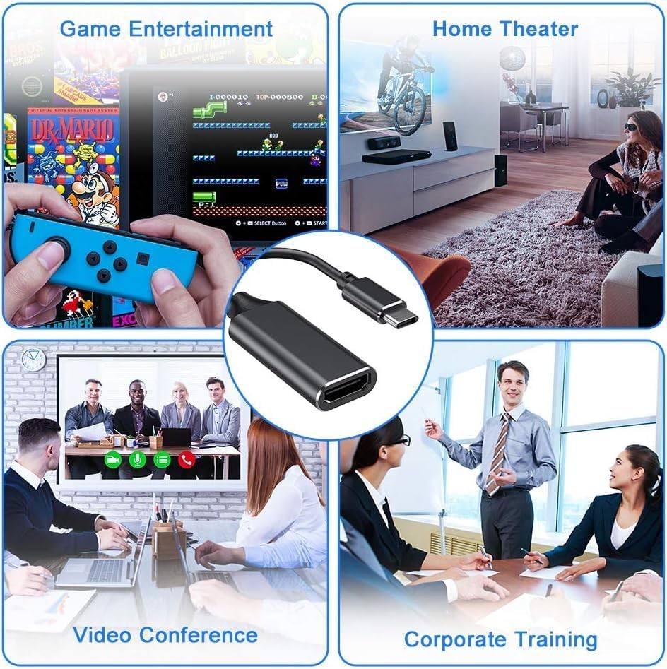 USB C to HDMI Adapter, Type c to HDMI 4K Adapter For MacBook ChromeBook Samsung