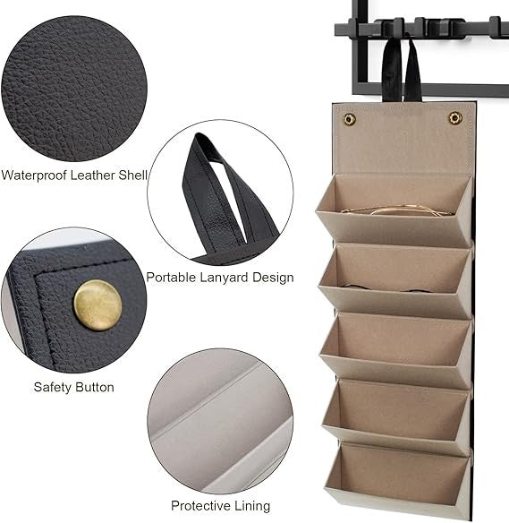 Travel Sunglasses Organizer with 5 Slots