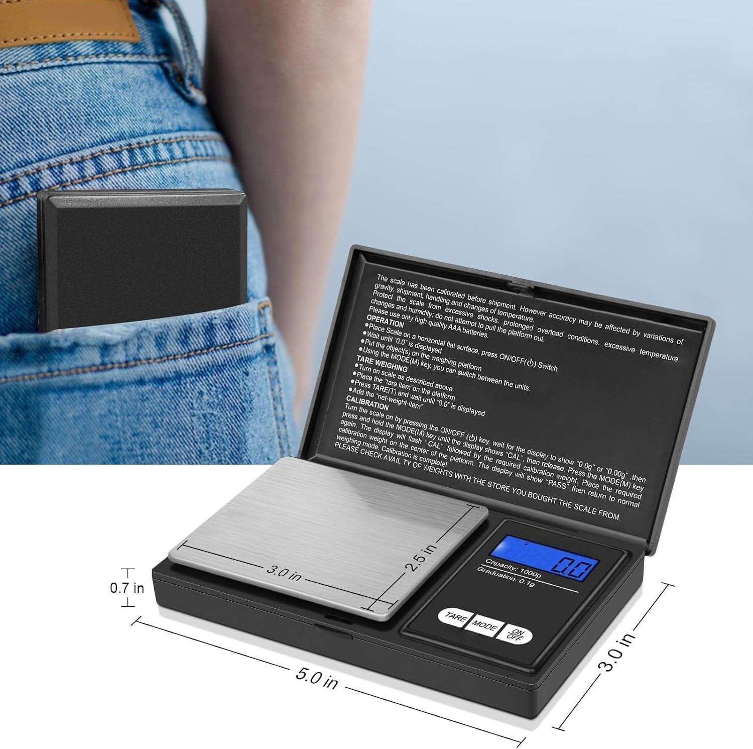 Digital Pocket Scale 1kg/0.1g
