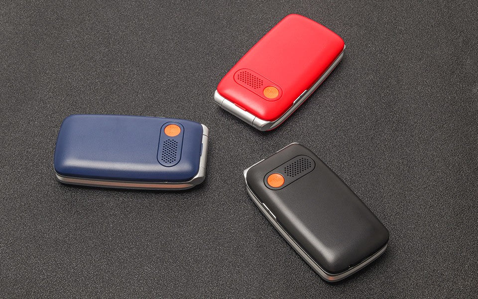 4G Big Button Mobile Flip Phone for Seniors Elderly Unlocked Blue