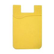 Yellow Silicone Credit Card Holder Pocket Case Wallet Sticker Phone