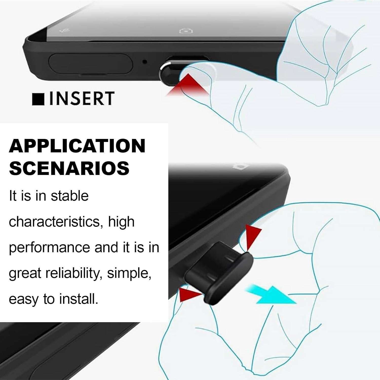 4x Silicone Type-C Dust Plug USB Charging Port Protector Phone Charger Cover Caps