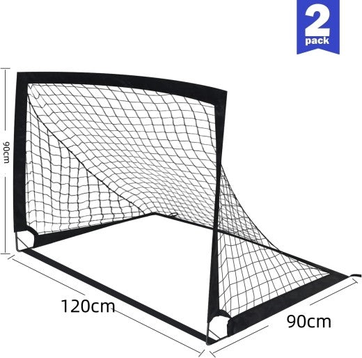 2PCS Portable Kid Football Goals Pop Up Soccer Goals