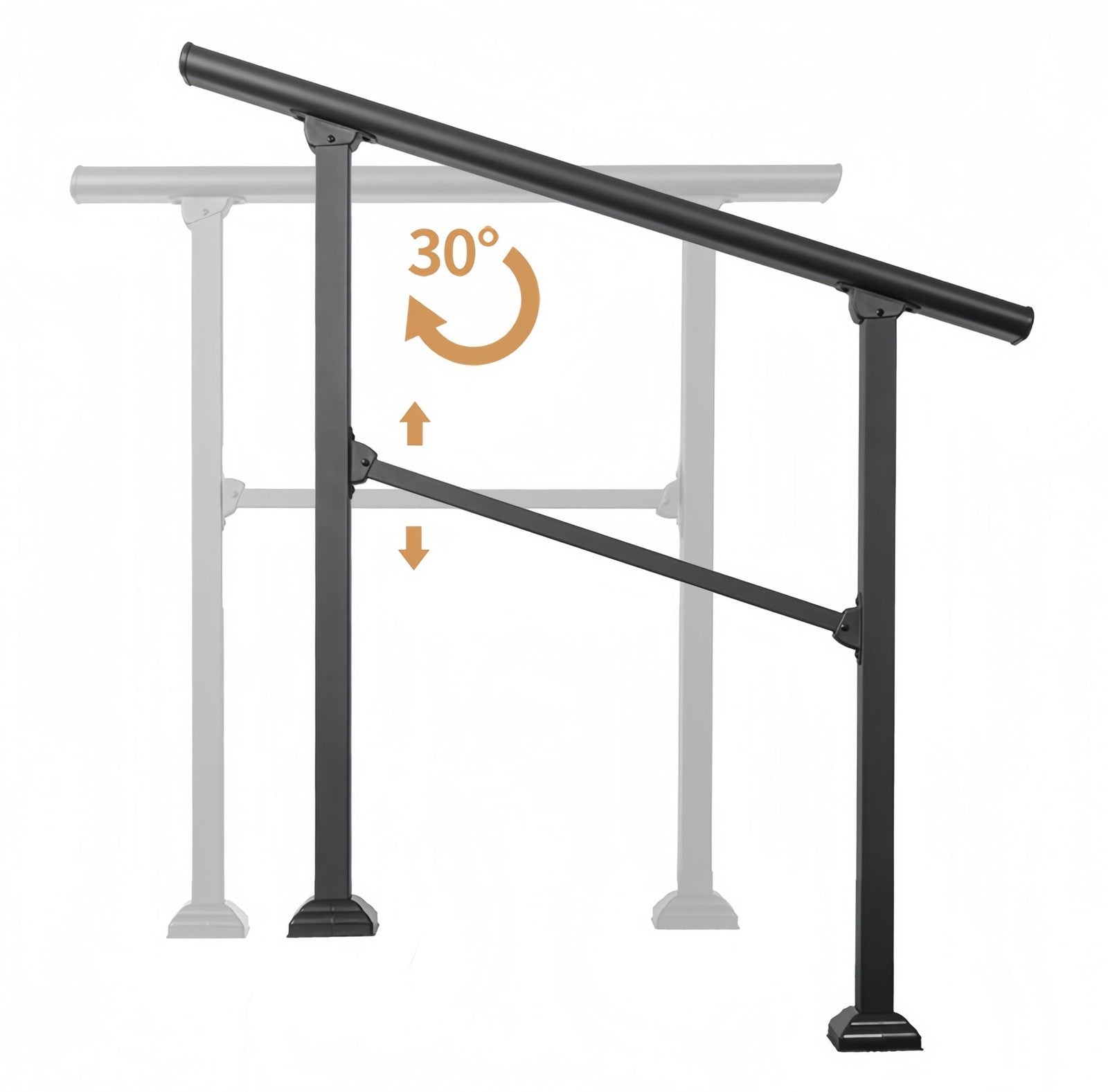 4 Step Handrail Indoor Stair Railing Kit