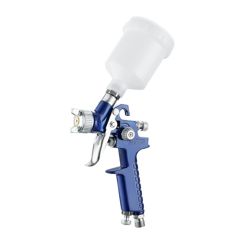 2Pcs HVLP Air Spray Gun Kit Pressure Paint Gravity Tool Blue Set