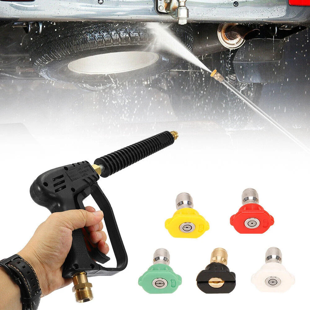 High Pressure Spray Gun Wand Lance & 8m Water Washer Hose with Nozzle