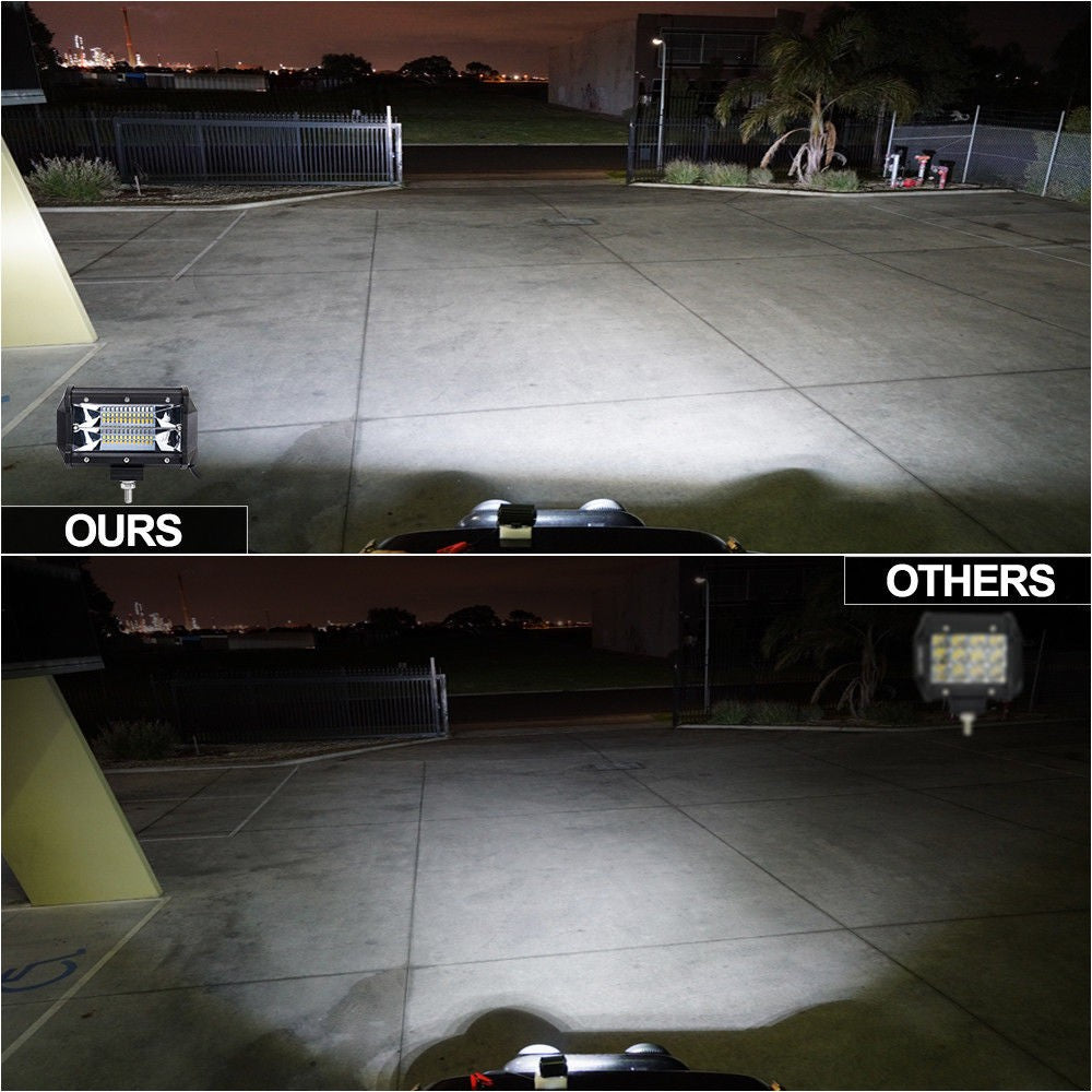 2X 5inch LED Work Driving Light Bar Flood Beam Offroad Boat Truck 12V 24V