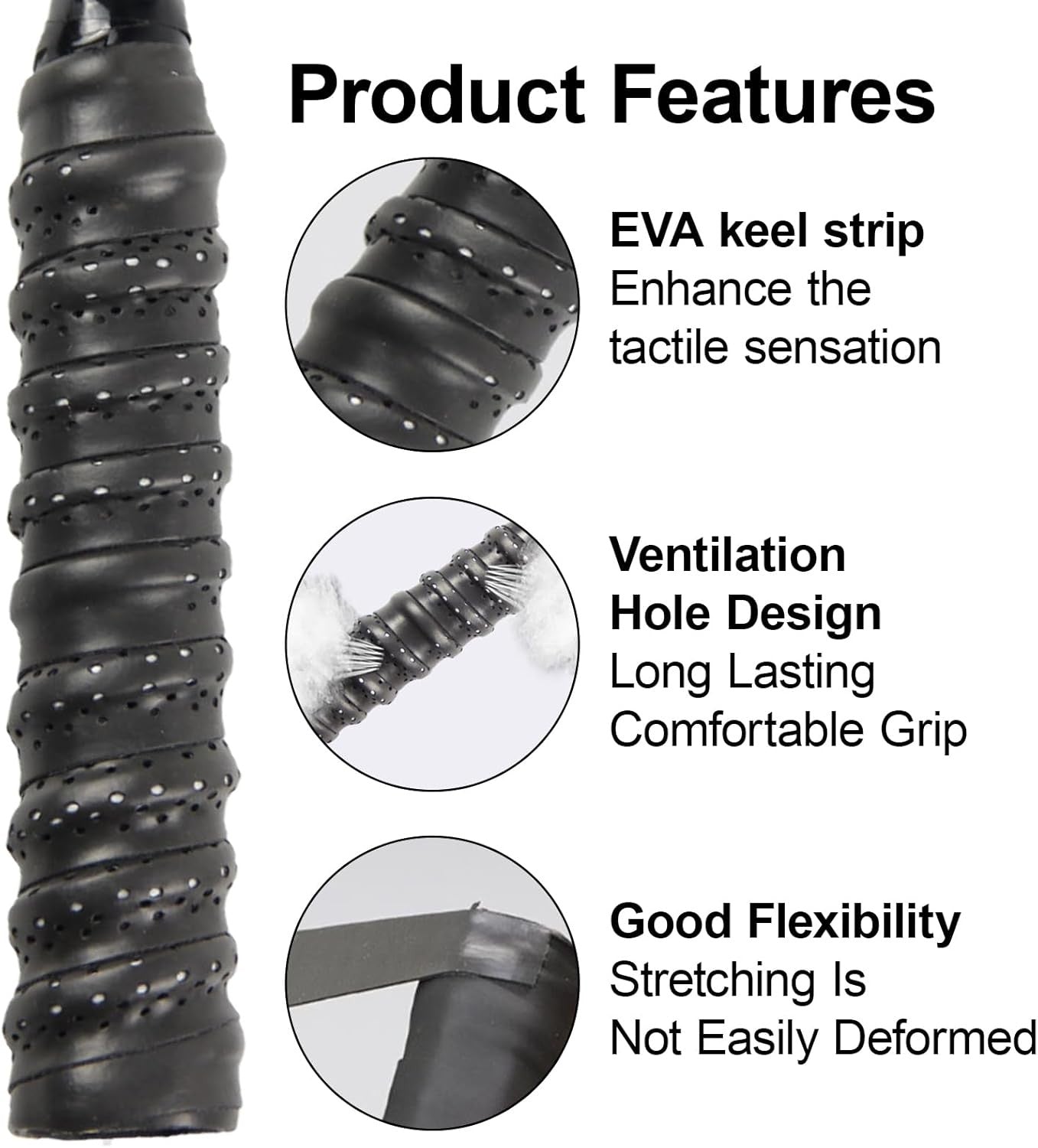 4Pcs Anti-Slip Badminton Grips Tennis Squash Racquet Over Grip Tape Sweatband