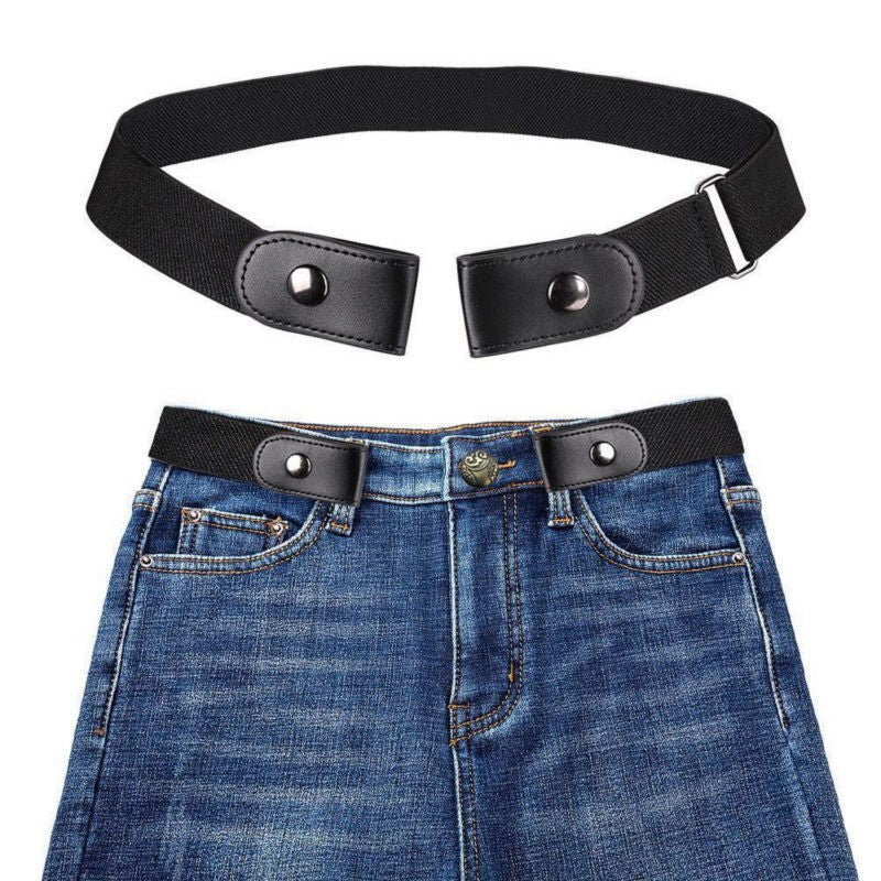 Buckle-free Elastic Womens Comfortable Invisible Belt for Jeans No Bulge Hassle
