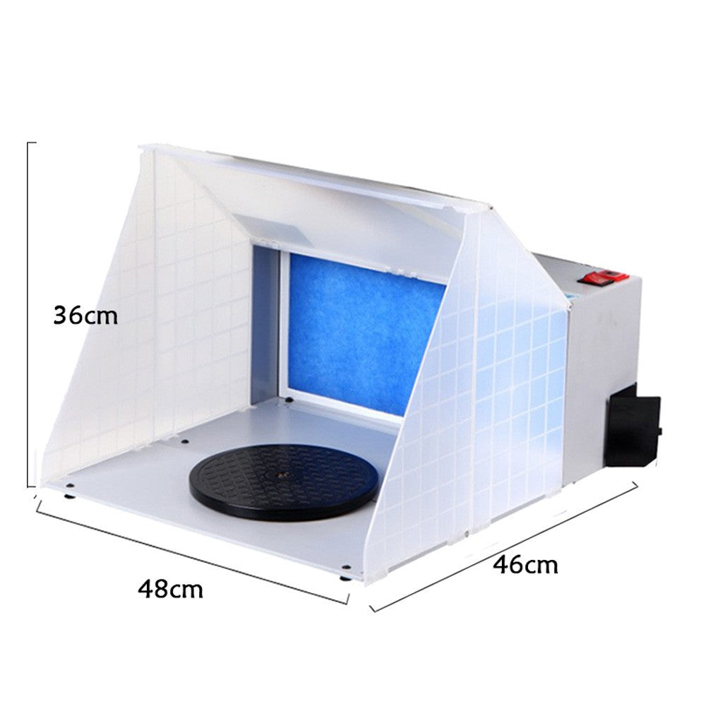 Portable Airbrush Kit Spray Booth with Fan and Hose Tool For Art Craft Painting