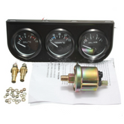 2'' 52mm Chrome Car Triple Gauge Set Kit
