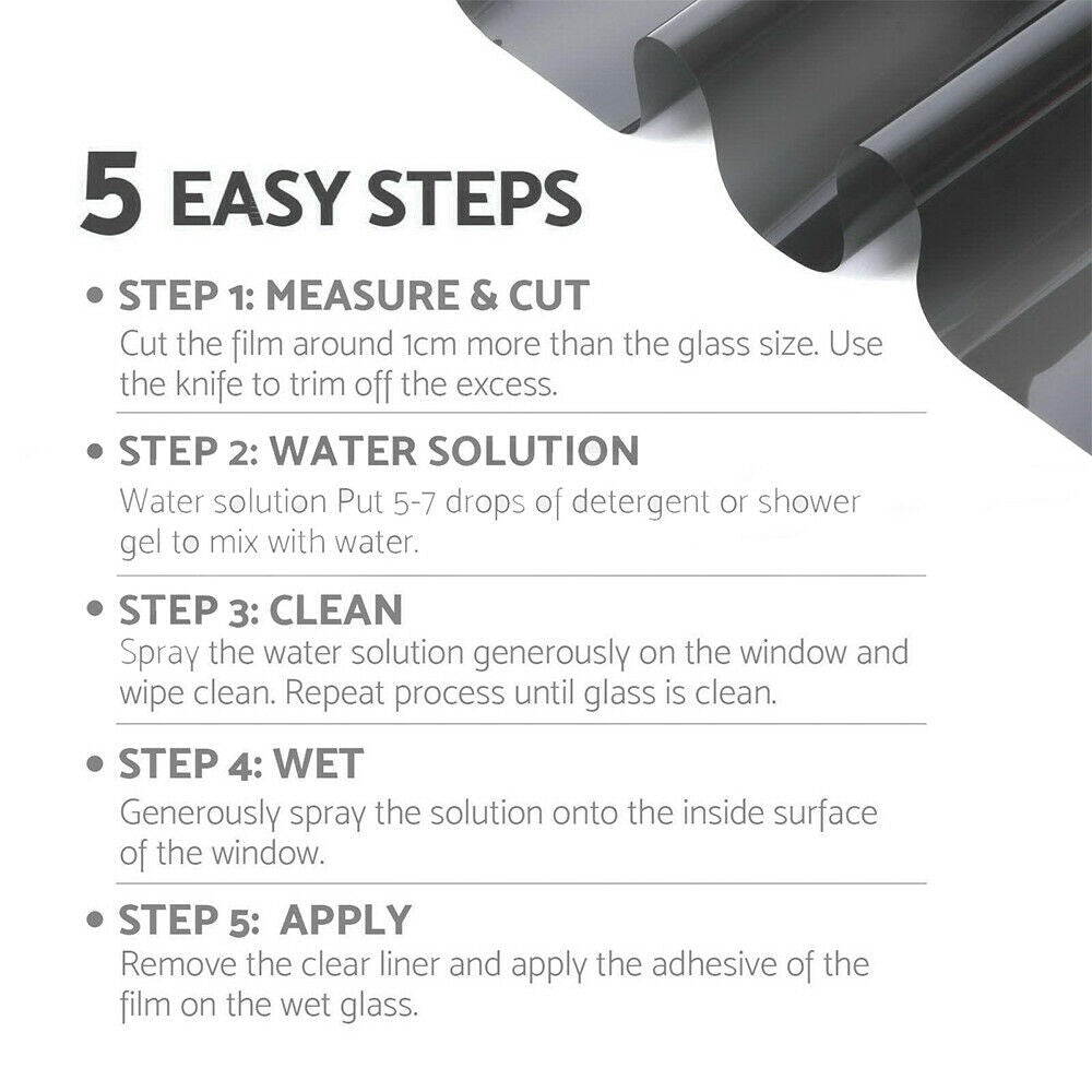 Window Tint Film 25% VLT Car Home Blackout Glass 75cmX7m House UV Block
