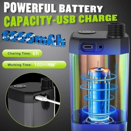 6000mAh Rechargeable Camping Shower with Shower Head