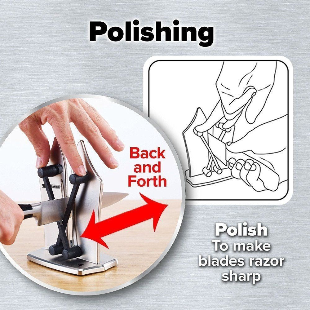 Kitchen Knife Sharpener Sharpens Hones Polishes Standard Blade