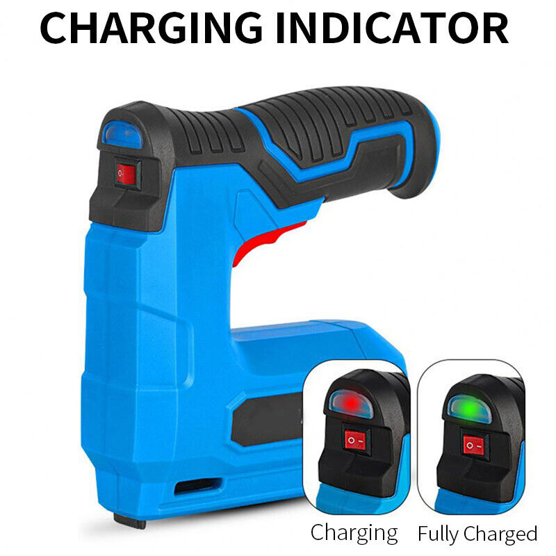 2 in 1 Rechargeable Cordless Electric Stapler Tacker Nail Gun Staples Nails