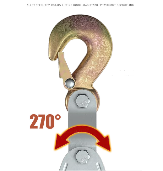 4-Wheel Metal Block Tackle Pulley System 20m