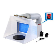 Portable Airbrush Kit Spray Booth with Fan and Hose Tool For Art Craft Painting