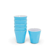 300ML Melamine Cups, Set of 6 in Blue Shatter-Proof Dishwasher Safe, BPA Free