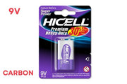 Hicell Batteries 9V Premium Heavy Duty Battery 1pk