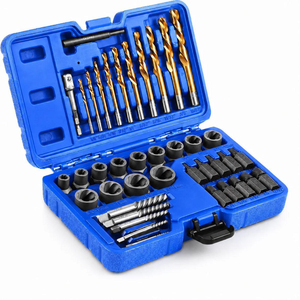 40pcs Damaged Rounded Bolt Nut Stud Screw Remover Extractor Set