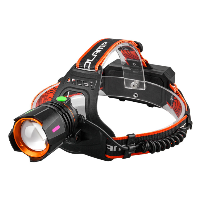 Rechargeable LED Headlamp Zoom Adjustable Head Torch