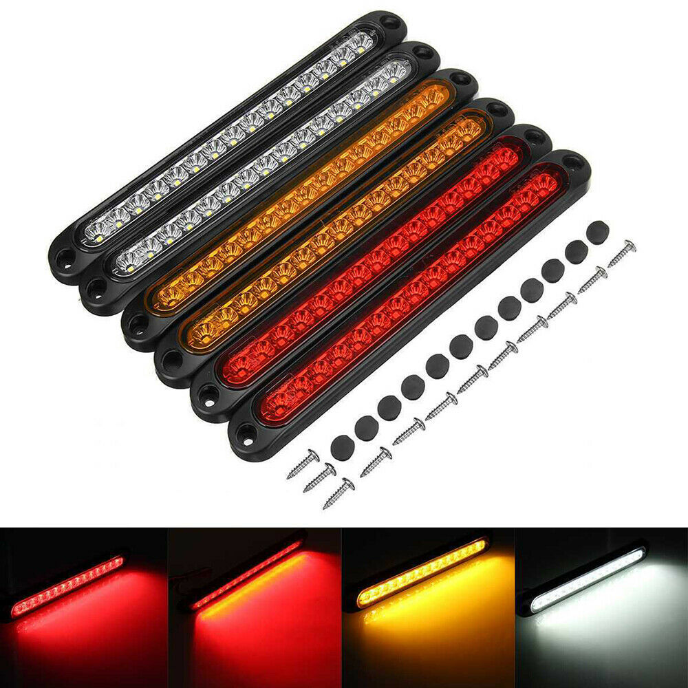 6x 15 LED Tail Lights UTE STOP Brake Indicator Reverse Slim Truck Trailer Light