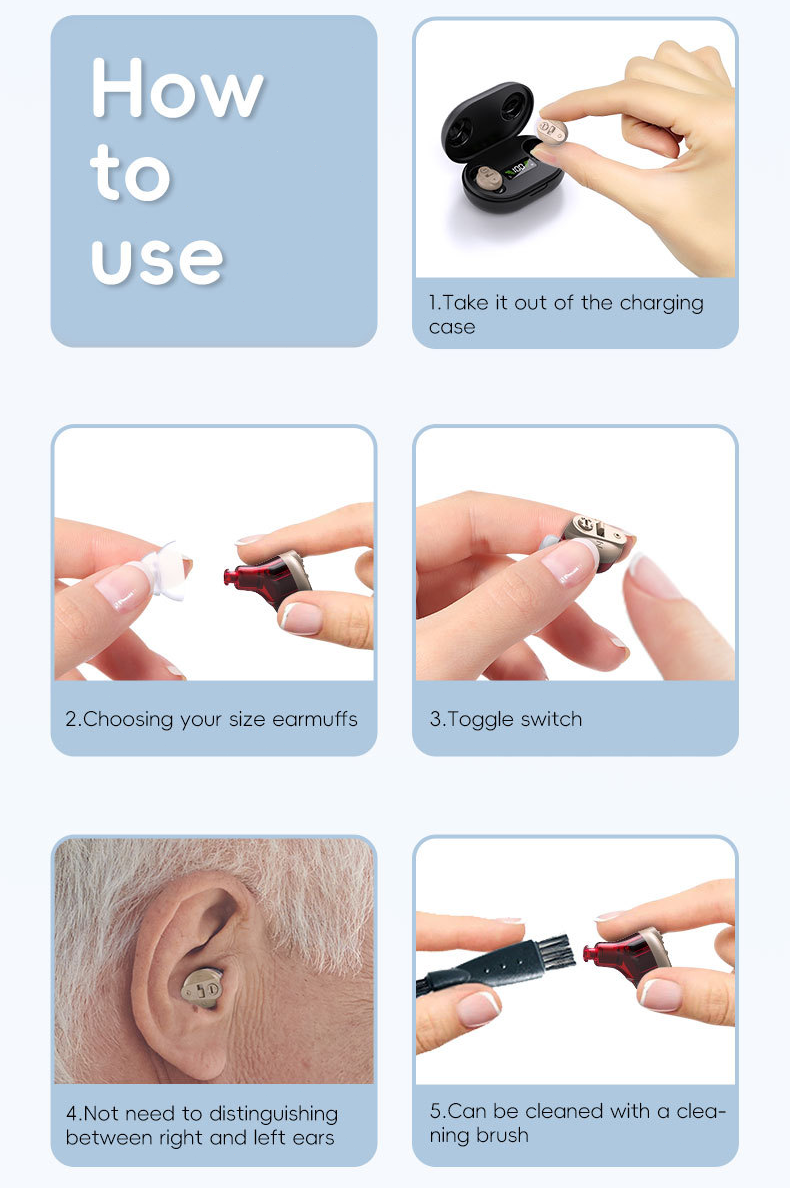 Hearing Aids for Seniors with Noise Cancelling and Volume Control