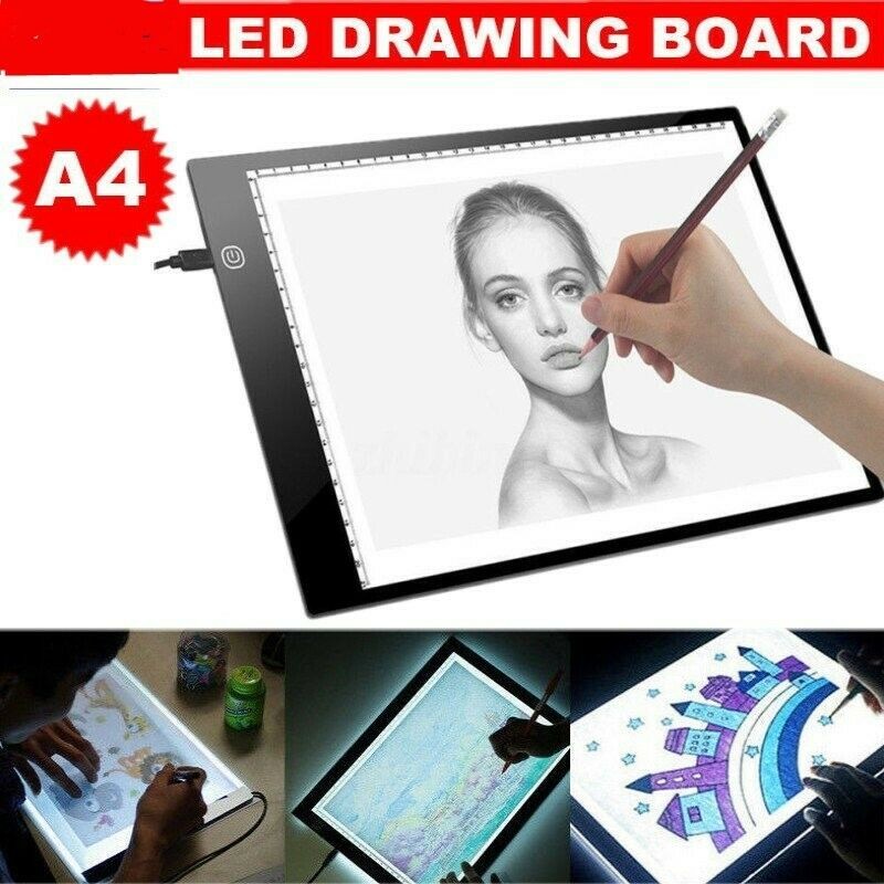 A4 LED Drawing Board Light Box Tracing USB Art Design Pad Copy Lightbox