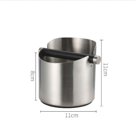 Coffee Knock Box Espresso Grinds Waste Container Tamper Bin Stainless Steel