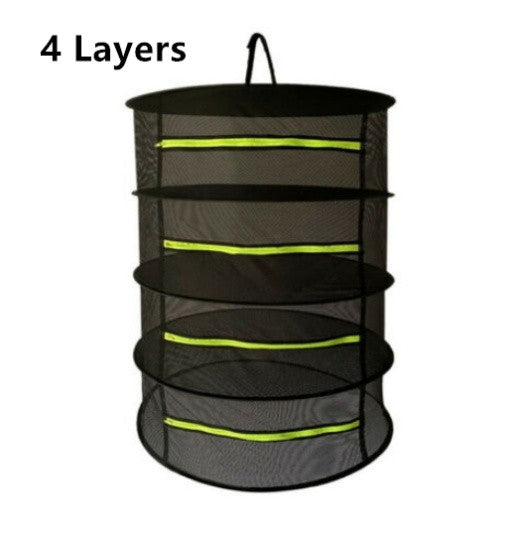 4 Layers Herb Drying Net Folding Fishing Net Hanging Basket Dry Rack Bag Home