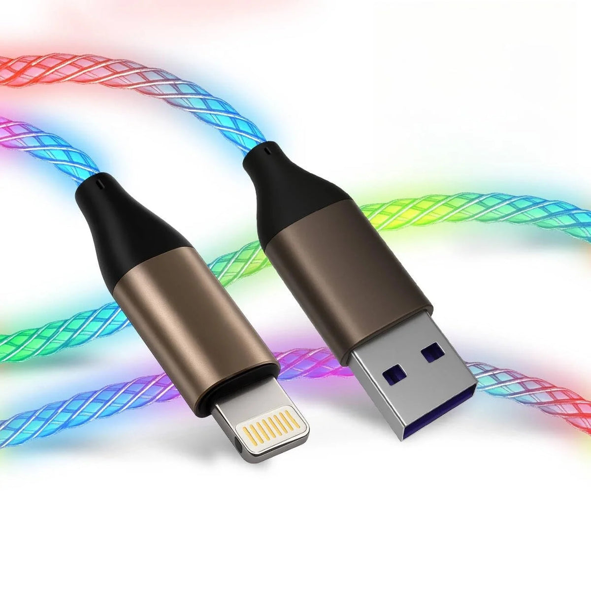 12W Light Up Cord Charger Cable Colorful Gradual LED for iPhone 14 13 12 11 Pro Max XR