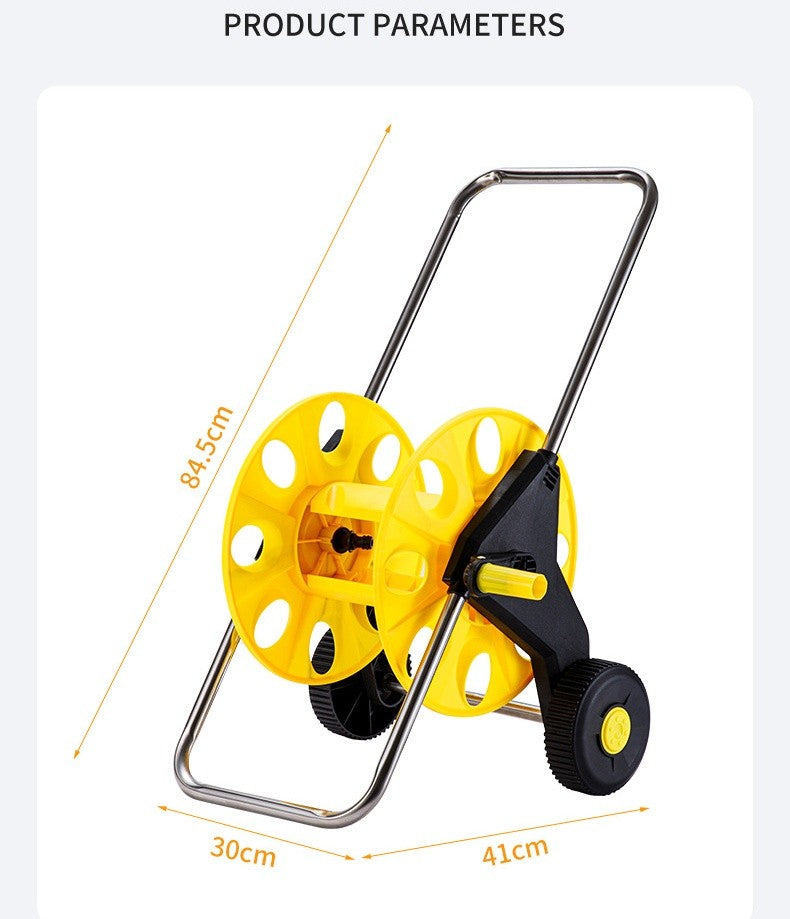 Hose Reel Cart with Wheels for Garden Hose Storage Heavy Duty Free Standing