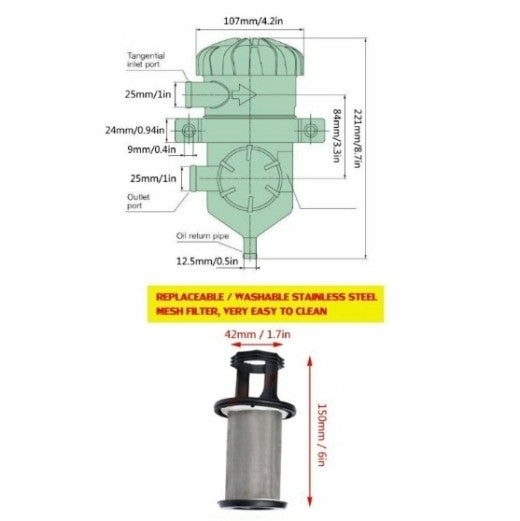 Oil Catch Can Turbo Diesel for Landcruiser Hilux Navara D40 Patrol GU ZD30 4WD