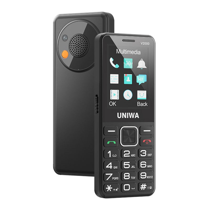UNIWA V2000 2.4" 4G Mobile Dual SIM Big Button Cell Phone SOS Keyboard