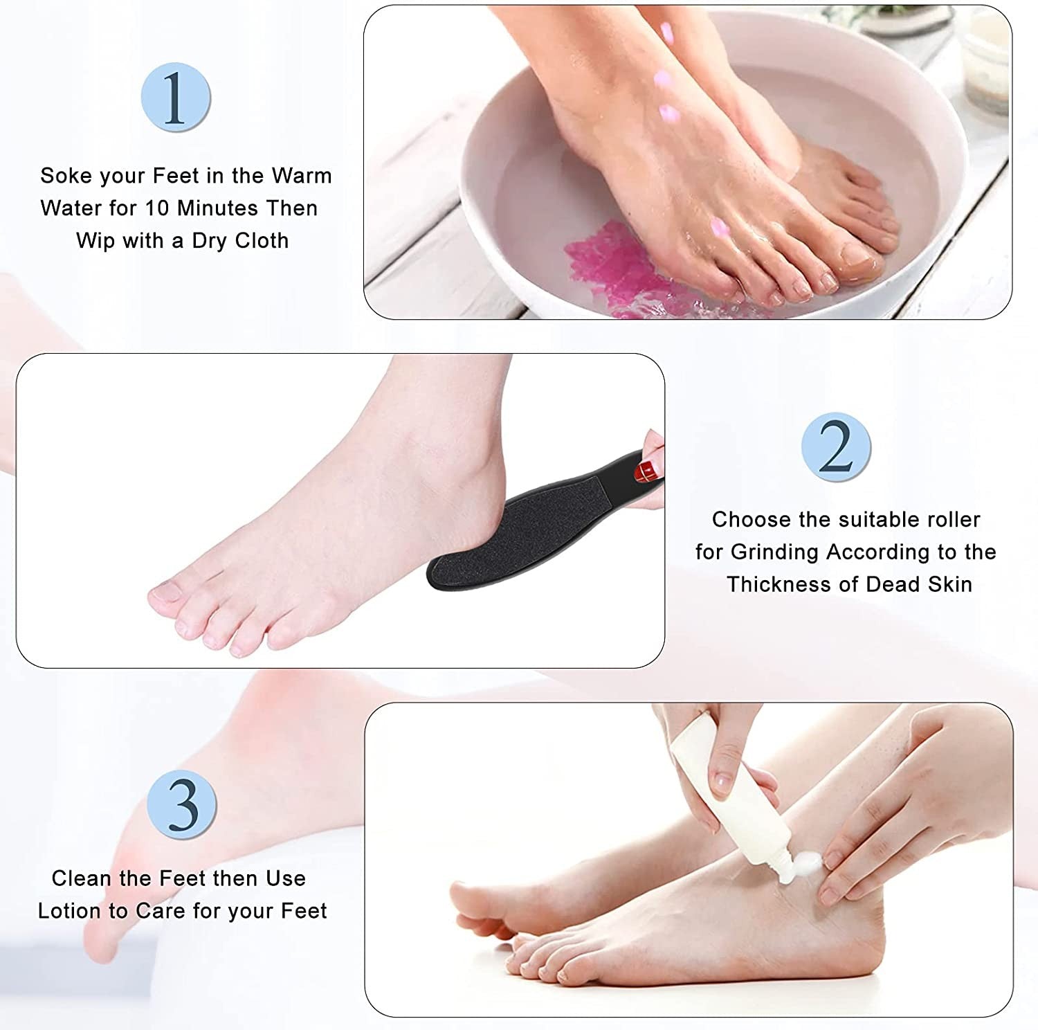 Electric Foot Grinder Foot File Hard Dead Skin Callus Remover Pedicure Care Kit