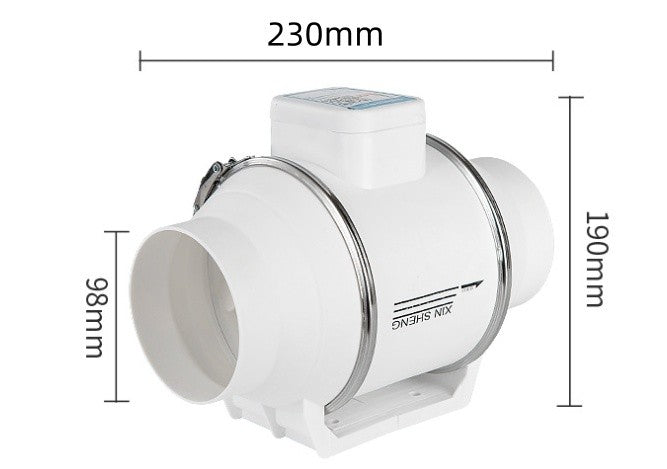 4" Fan Extractor Duct Hydroponic Inline Exhaust Vent