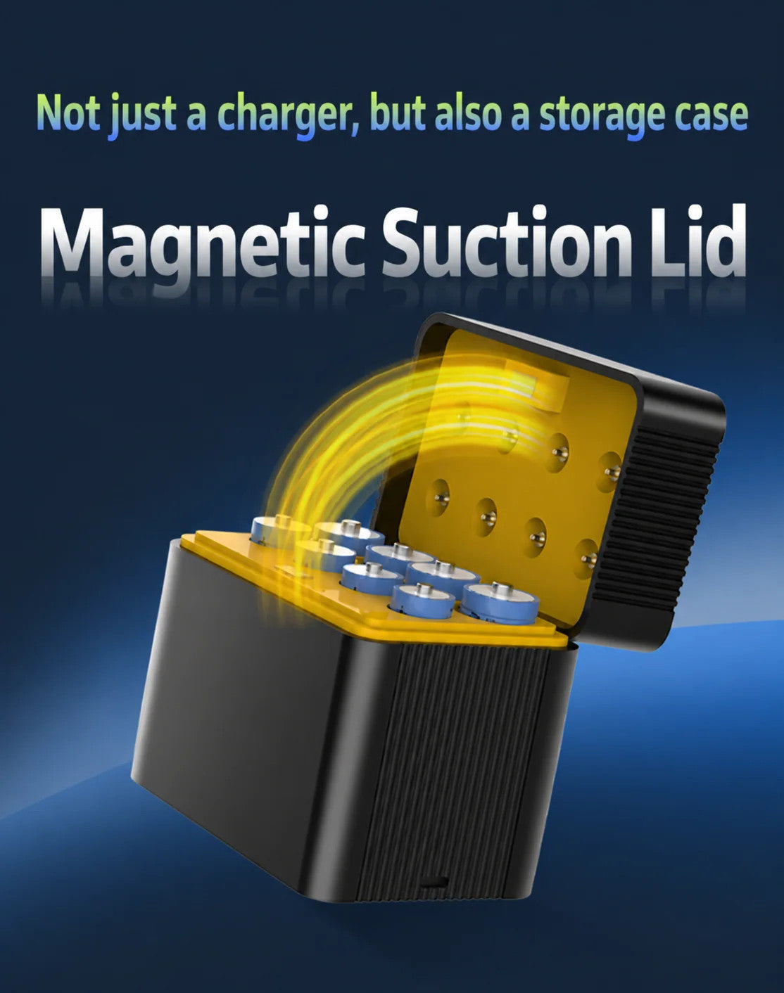 8PCS Rechargeable Lithium AA AAA Batteries with Fast Smart Charger Storage Case