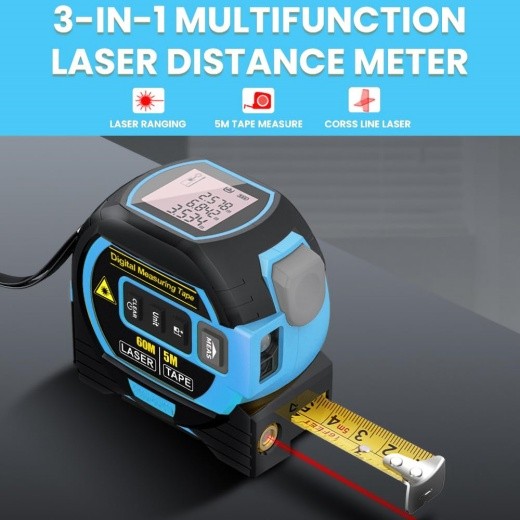 60m Digital Measure Tape Laser Distance Meter Measuring Tool Range Finder