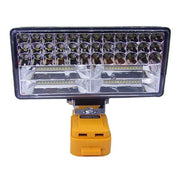 8 Inch LED Flood Work Light Tool Torch Lamp Fit DeWalt 18V 20V Lithium Battery