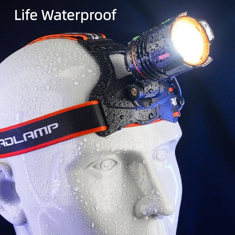 Rechargeable LED Headlamp Zoom Adjustable Head Torch