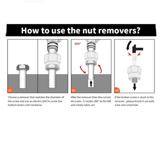 26PCS Easy Out Stripped Screw Remover Socket Set Tool