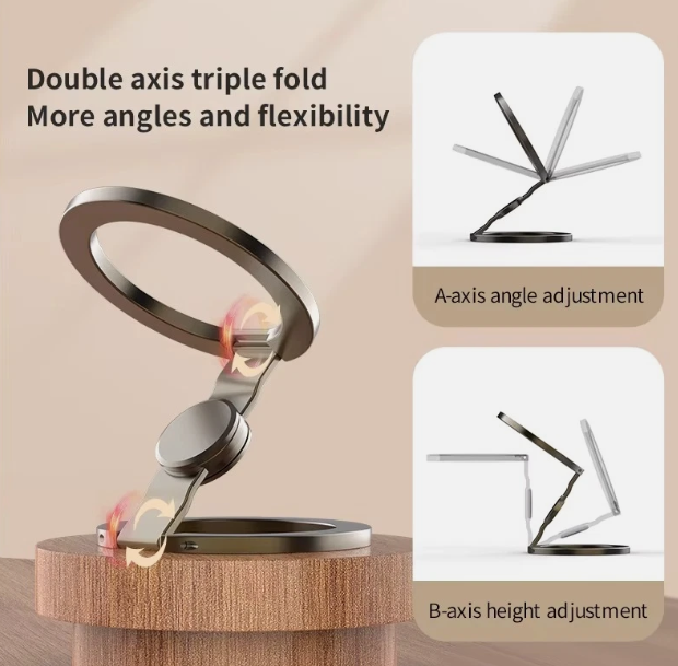 Foldable Cell Phone Grip Stand Double-sided Phone Stand For MagSafe