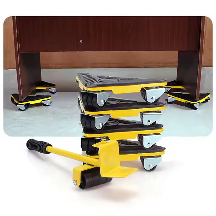 5PCS Furniture Lifter Heavy Roller Move Tool Set Moving Wheel Mover Sliders Kit