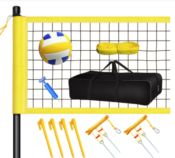 Outdoor Volleyball Net Set with Adjustable Pole
