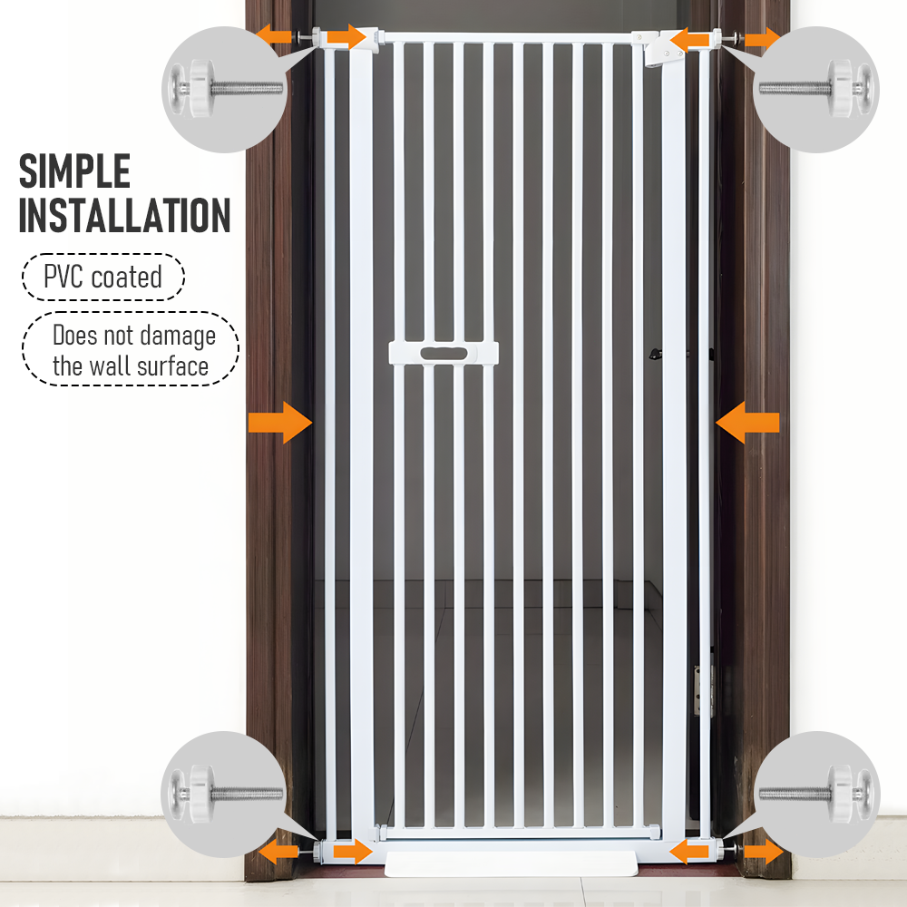 150cm Extra Tall Pet Security Gate Safety Guard Adjustable Fit Width 76-82CM