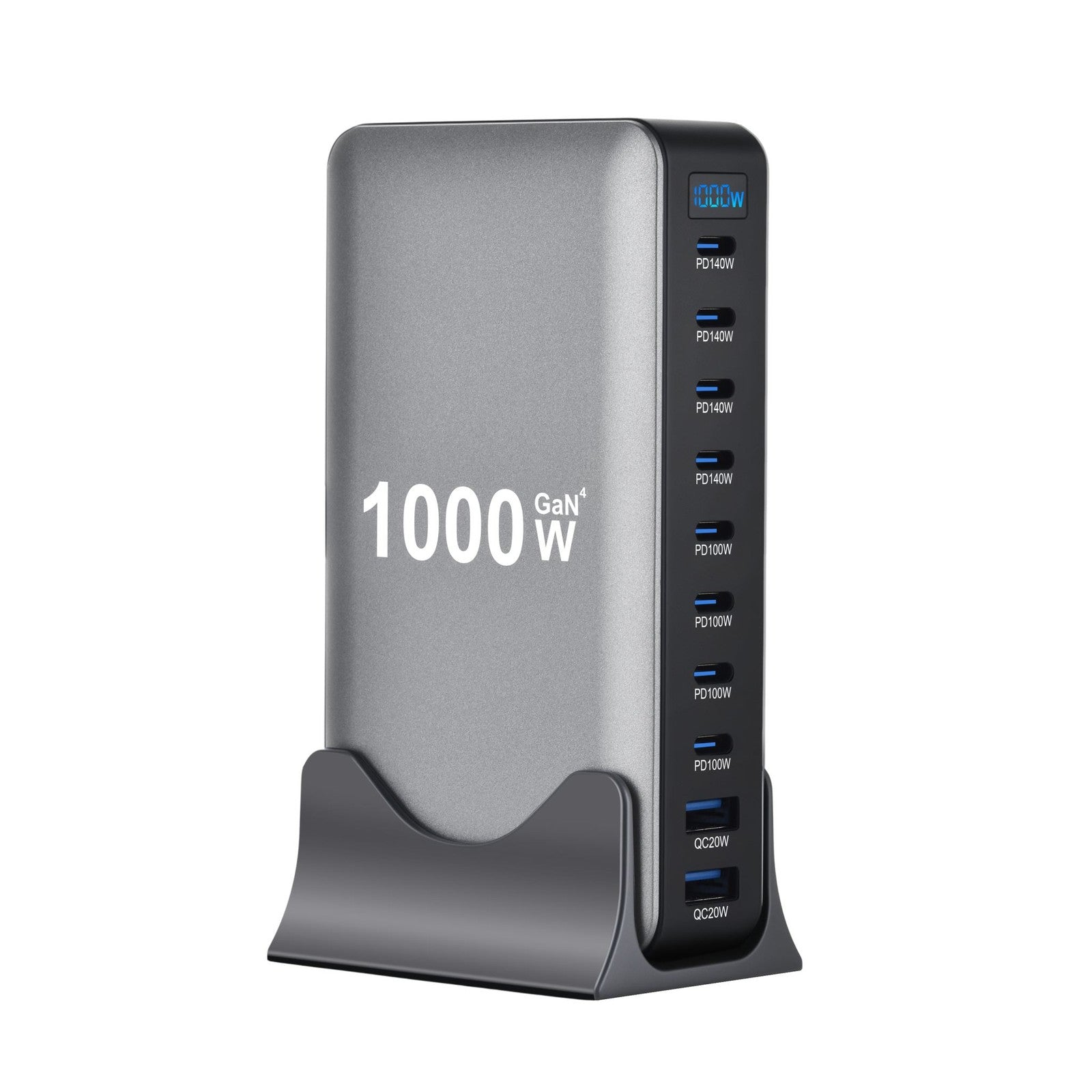 1000W 10-Port USB C Fast Charging Station Wall Adapter