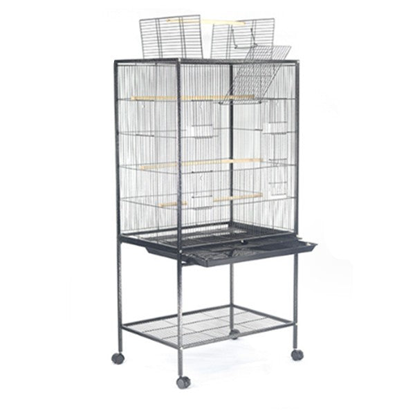 125cm Standing Large Parrot Parakeet Flight Cage with Stand Wheels