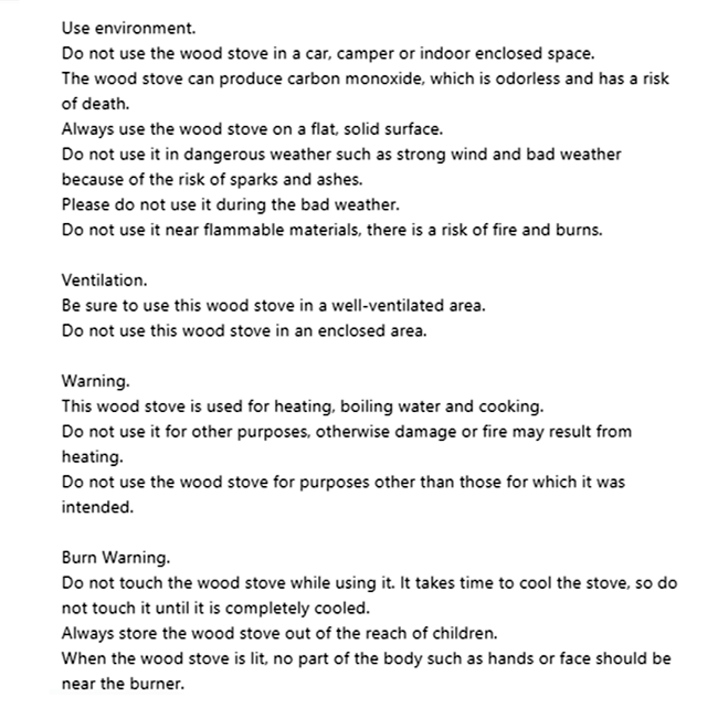 Camp Wood Stove with Large Firebox Heat View Folding Camping Stove for Cooking