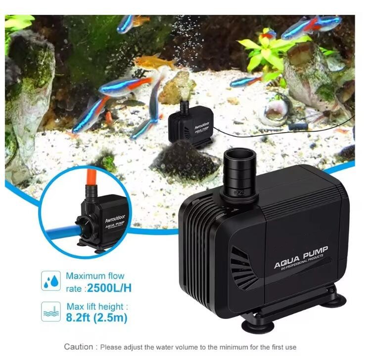 2500L/H Submersible Water Pump Fountain Fish Tank Pond Aquarium Pump